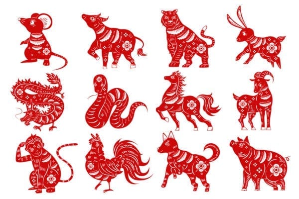 These are all of the zodiac animals in the Chinese calendar and