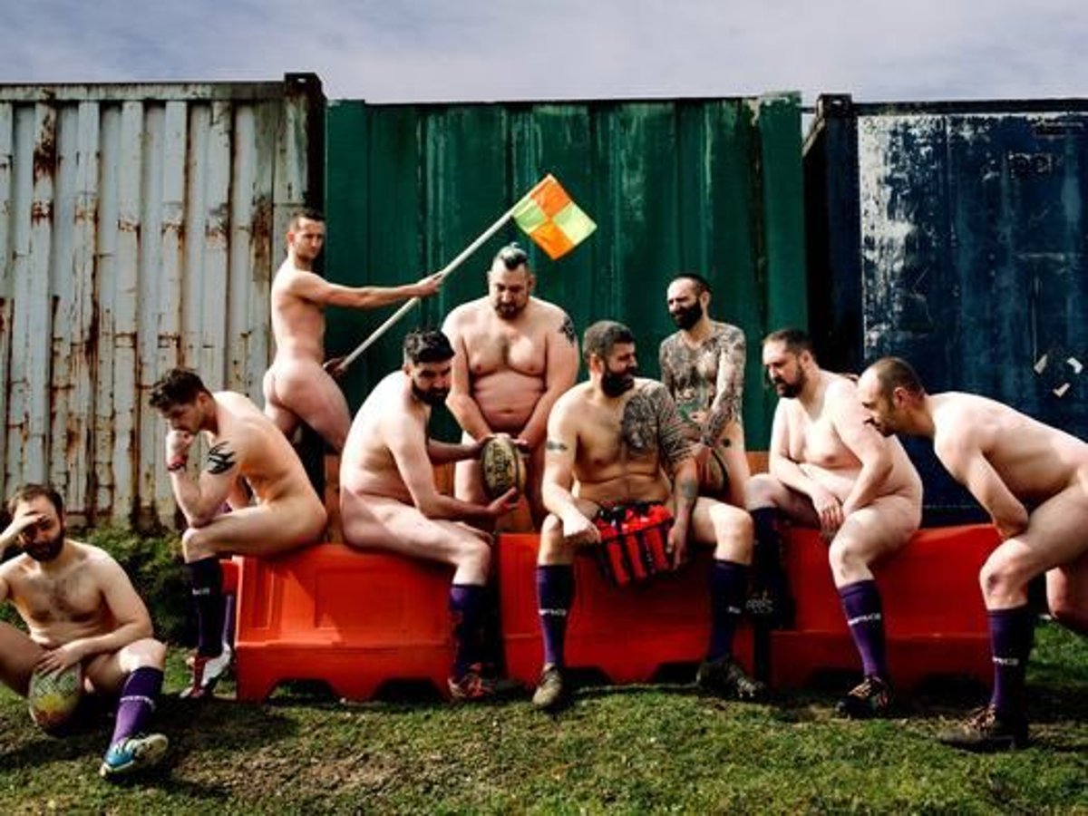 Northampton rugby club strip off for art-themed naked calendar