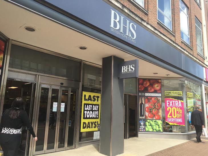 BHS store in Abington Street in Northampton is now closed